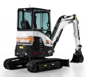bobcat excavator e27z grading bucket construction